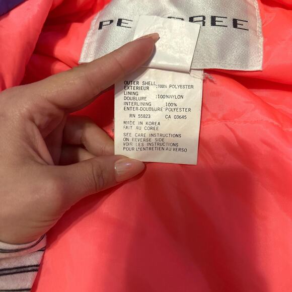 Vintage 80s 90s pedigree pedsport ski jacket-neon pink-medium - Picture 8 of 8